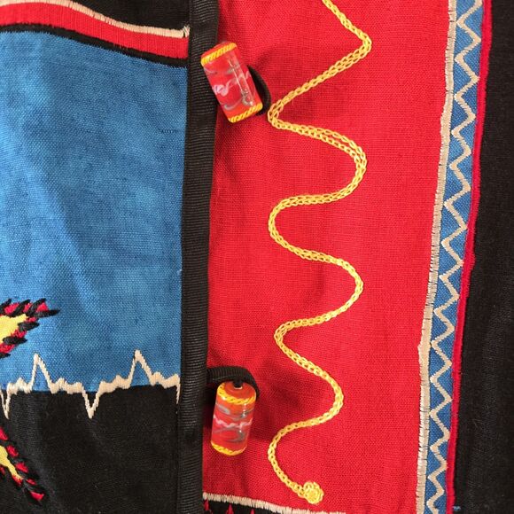 Draper’s & Damon’s Patchwork Embroidered Jacket Small Vintage Boho Artsy Lined - Picture 5 of 9